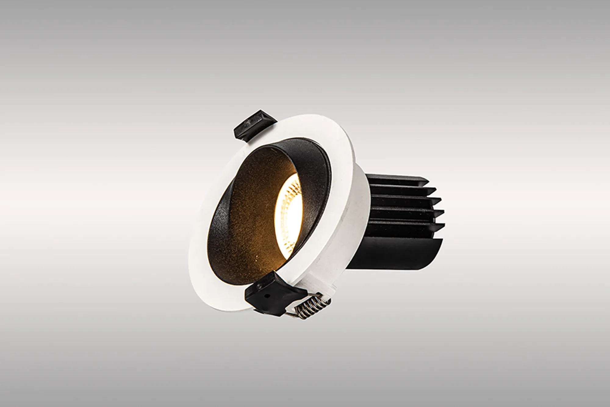 Bonia 12 Tridonic Powered 12W 3000K 1200lm 24° CRI>90 LED Engine White/Black Fixed Recessed Spotlight, IP20 DM202433  Dlux Bonia 12